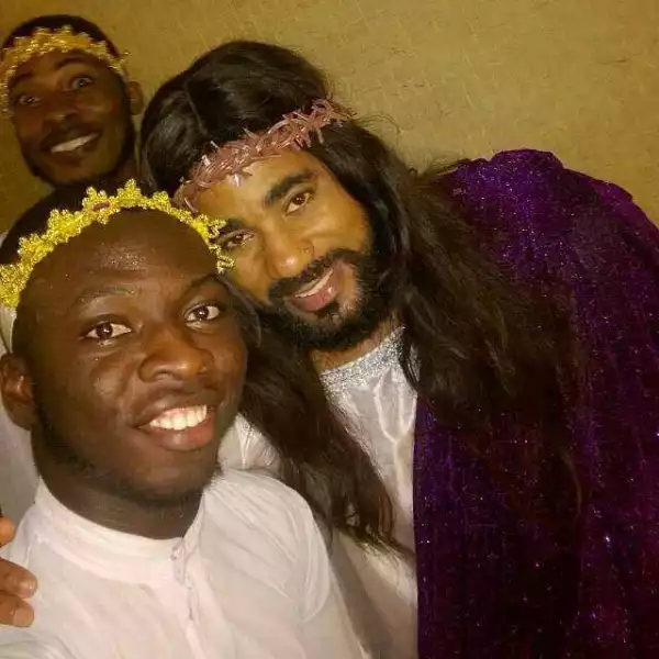 BBNaija Housemate, Thin Tall Tony Transforms To Jesus In New Role (Photo)